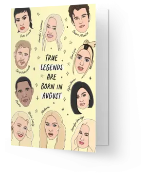 Kaart Blanche Legends are born in August