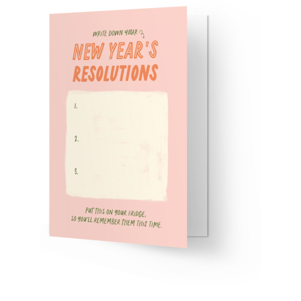 Kaart Blanche New years resolutions