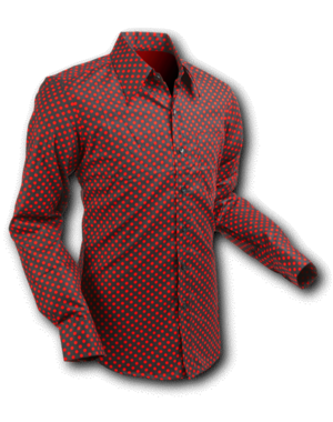 Chenaski Overhemd Polka-Dots black-red