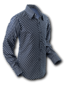 Chenaski Overhemd Polka-Dots black-white