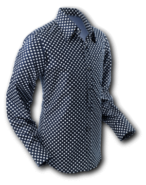 Chenaski Overhemd Polka-Dots black-white