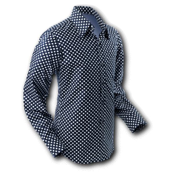 Chenaski Chenaski overhemd Polka-Dots black-white