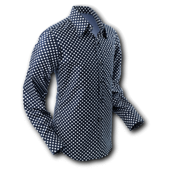 Chenaski Overhemd Polka-Dots black-white | Chenaski