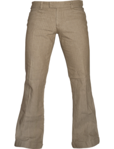 Chenaski Chenaski Flared broek soft Herringbone sand