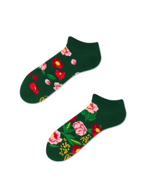 Mismatched Sokken Korte sokken Flower power Green by Many Mornings