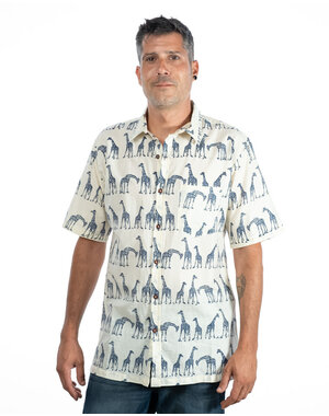 Cloud9Ibiza Korte mouwen  mannen Blouse Giraf