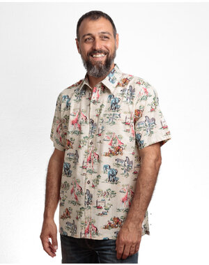 Cloud9Ibiza Korte mouwen  mannen Blouse Safari