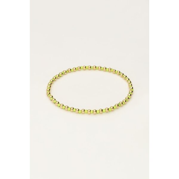 My Jewellery Ocean elastieken armband en kraaltjes lime | My Jewellery