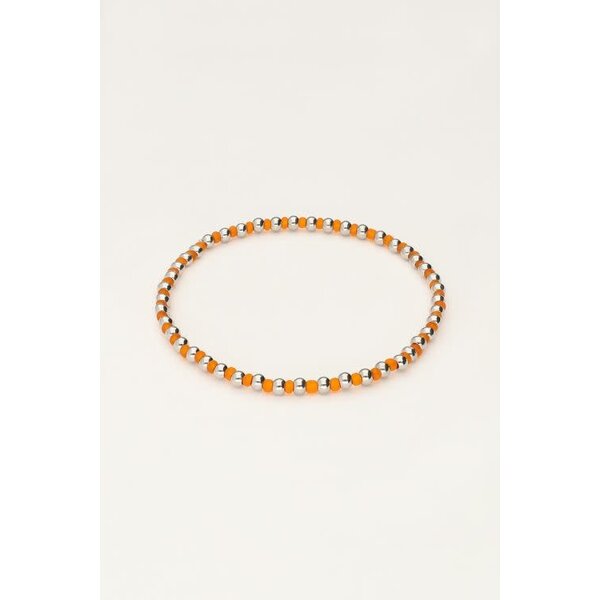 My Jewellery Ocean elastieken armband en kraaltjes oranje