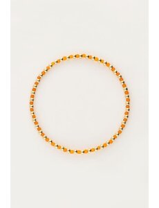 My Jewellery Ocean elastieken armband en kraaltjes oranje