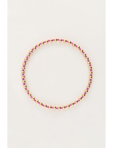 My Jewellery Ocean elastieken armband en kraaltjes roze