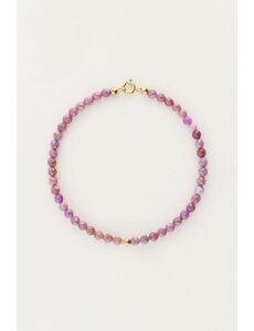 My Jewellery Ocean armband met kleine kraaltjes lila