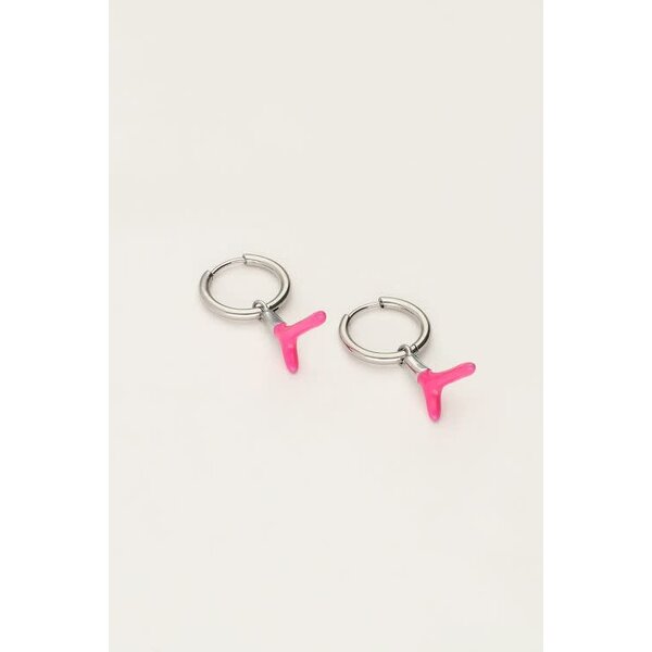 My Jewellery Ocean oorringen met roze koraal | My Jewellery