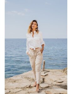 Isla Ibiza Bonita Blouse Ruffles - white