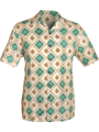 Chenaski Overhemd korte mouw Chess creme, brown, turquoise