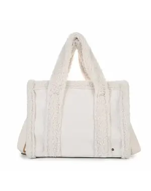 sunset fashion Shopper met teddy details wit