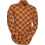 Chenaski Overhemd Flowergrid crème, roest, oranje | Chenaski