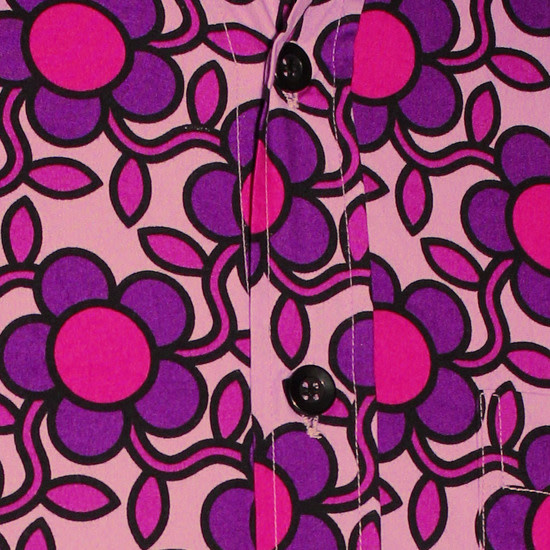 Overhemd Flowergrid lila violet black Hip pie