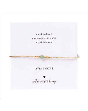 A Beautiful Story Armband Iris Card Aventurine goud