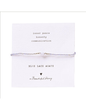 A Beautiful Story Armband Iris Card Blue Lace Agate zilver