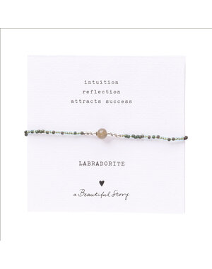 A Beautiful Story Armband Iris Card Labradorite zilver