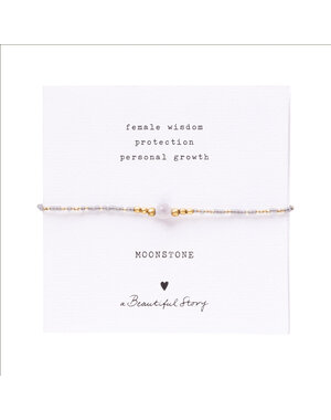 A Beautiful Story Armband Iris Card Moonstone goud