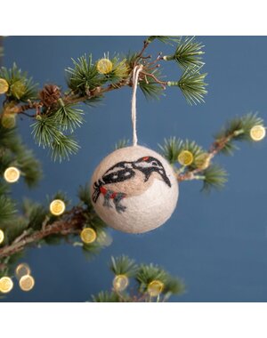 Sjaal met Verhaal Hanger Bal Bonte Specht