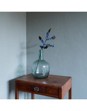 Sjaal met Verhaal Vilt bloem  Tak Bes blauw