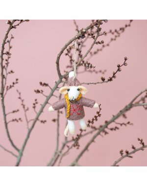 Sjaal met Verhaal Hanger Muis Bruin