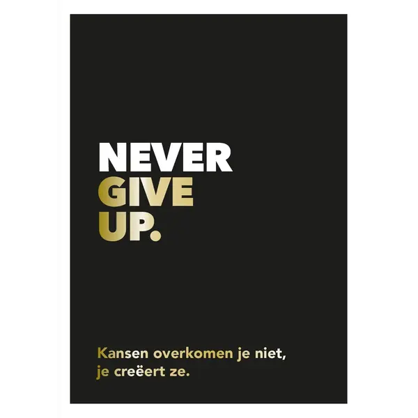 Lantaarn Boek Never give up