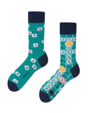 Mismatched Sokken Sokken Scrabble by Many Mornings