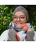 Sjaal met Verhaal Haarband Granny square taupe