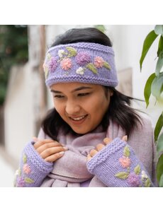 Sjaal met Verhaal Haarband Flowers lila