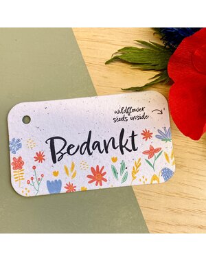 Bloom Your Message Zaaibare tag - Bedankt (klein)