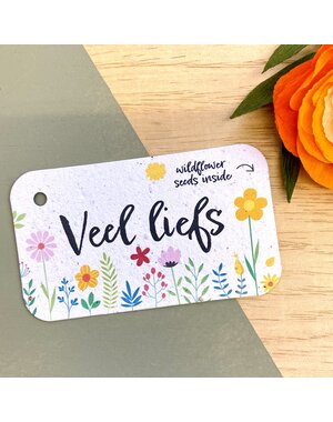 Bloom Your Message Zaaibare tag - Veel liefs (klein)