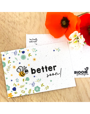 Bloom Your Message Zaaibare kaart - BEE better soon (bloemenmix)