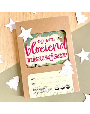 Bloom Your Message Op een bloeiend nieuwjaar (plantbare bloeiconfetti)