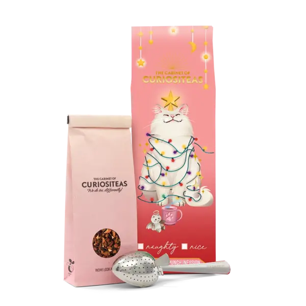 The Cabinet of CuriosiTEAs Naughty or Nice cat Tea Giftbox
