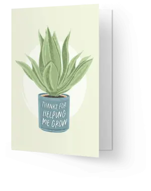 Kaart Blanche Helping me grow