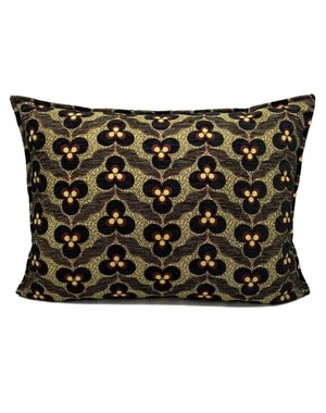 Esperanza Deseo Kussen zwart pansy flowers 50x70