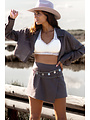 MOOST Wanted Blouse Seth cropped Donker Taupe