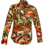 Chenaski Overhemd Colourful waves creme, zwart, groen, oranje | Chenaski