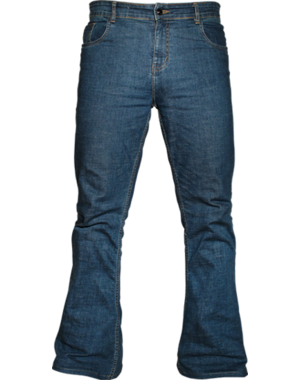 Chenaski Broek Denim flared, Stretch blauw