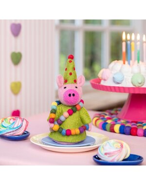 Sjaal met Verhaal Decoratie Feestvarken Groen