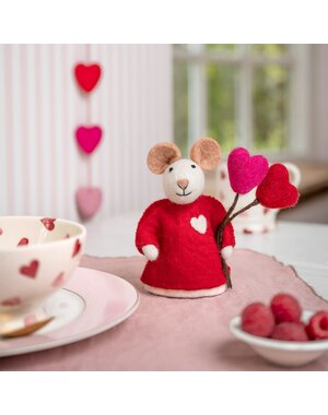 Sjaal met Verhaal Decoratie Muis Love is in the Air