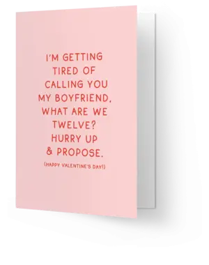 Kaart Blanche Hurry up & propose