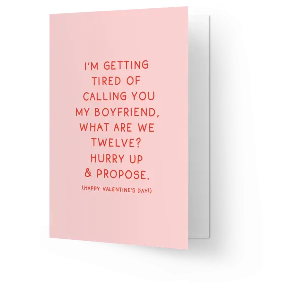 Kaart Blanche Hurry up & propose | Kaart Blanche