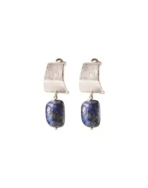 A Beautiful Story Oorbellen Honest Lapis Lazuli zilver