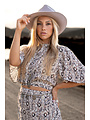 MOOST Wanted Top Mika wit met zwarte print
