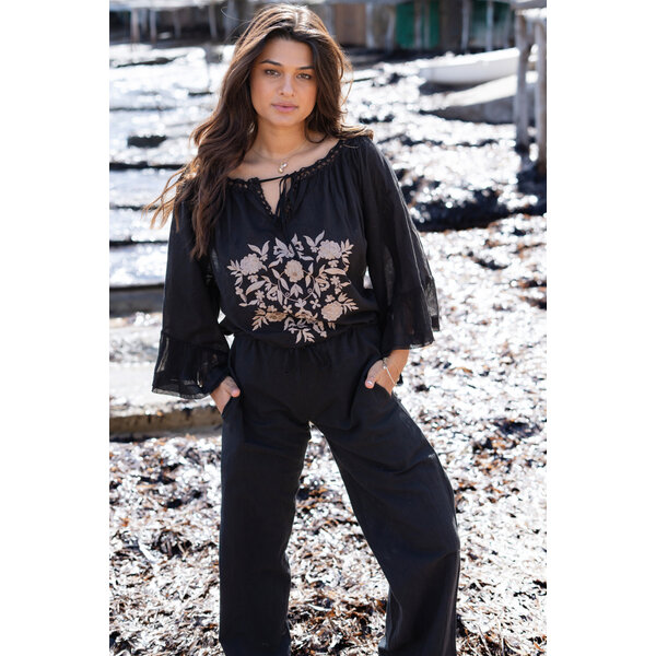 Ibzmode Pantalon Agar Bordado Black | IBZmode